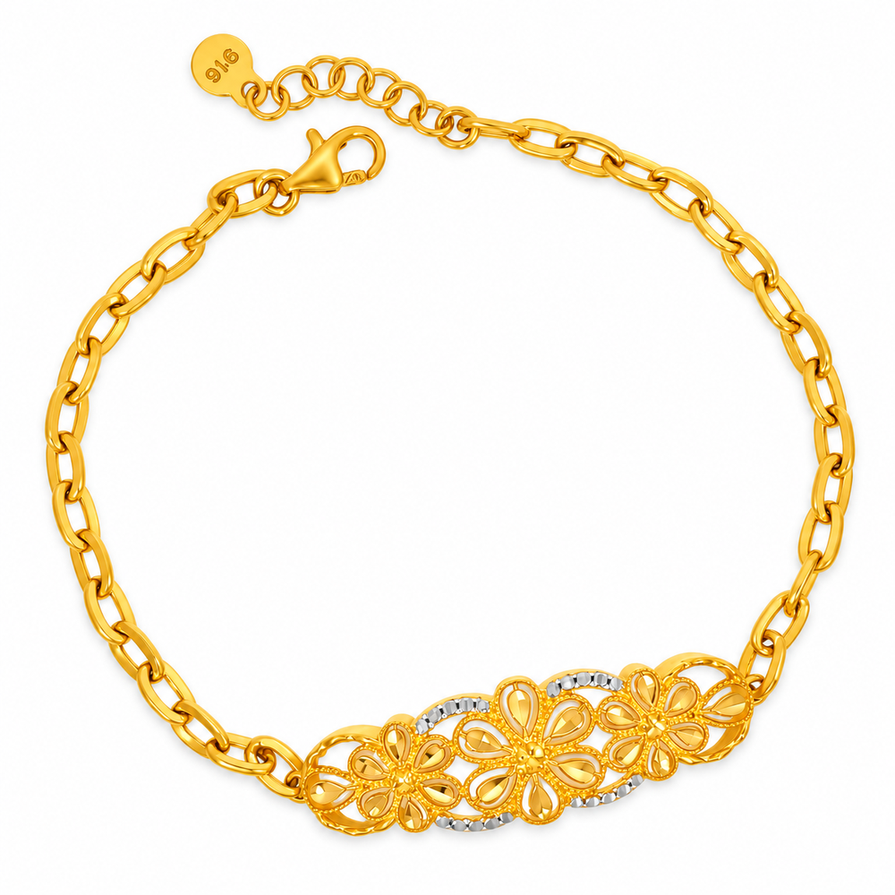 916 Gold Flower Nova Bracelet BB11136-1