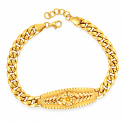 916 Gold Flower Velvet Bracelet BB11137-1