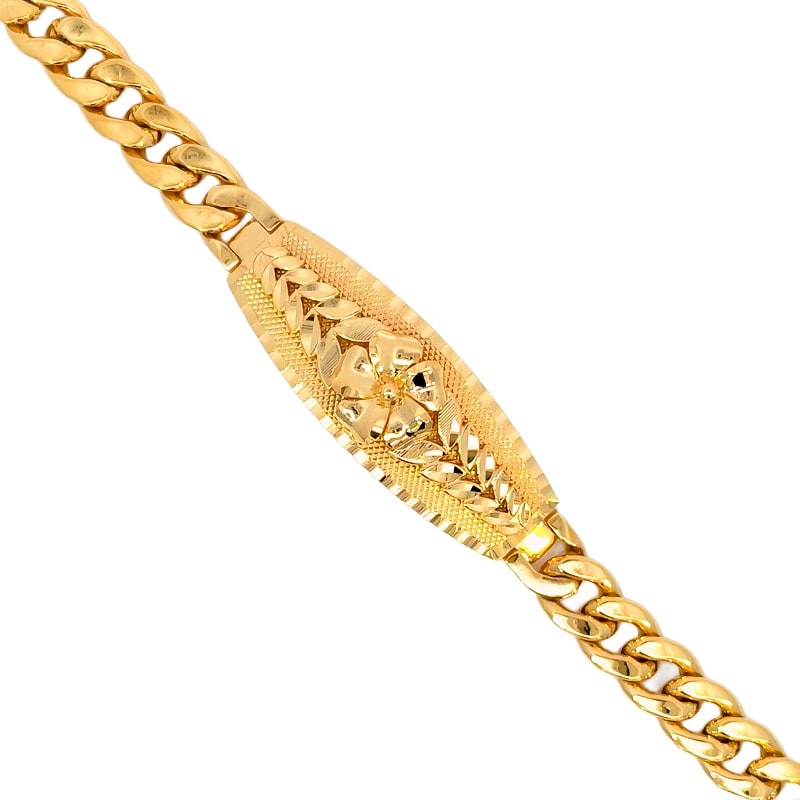916 Gold Flower Velvet Bracelet