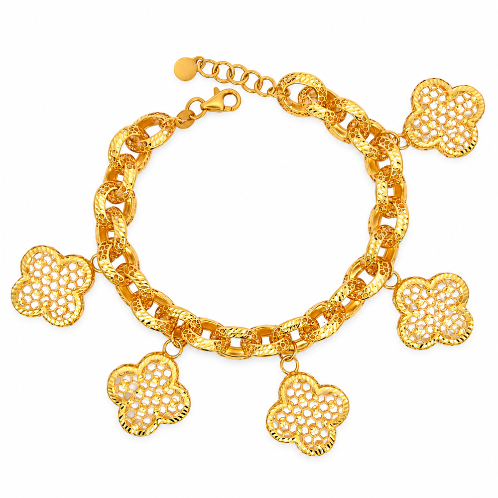 916 Gold Flower Ember Bracelet BB11138-1