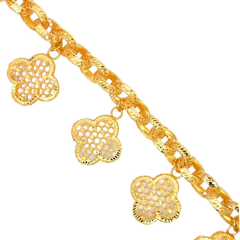 916 Gold Flower Ember Bracelet