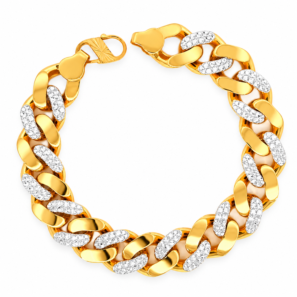 916 Gold Link Crest Bracelet BB11149-1