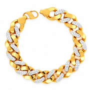 916 Gold Link Crest Bracelet BB11149-1