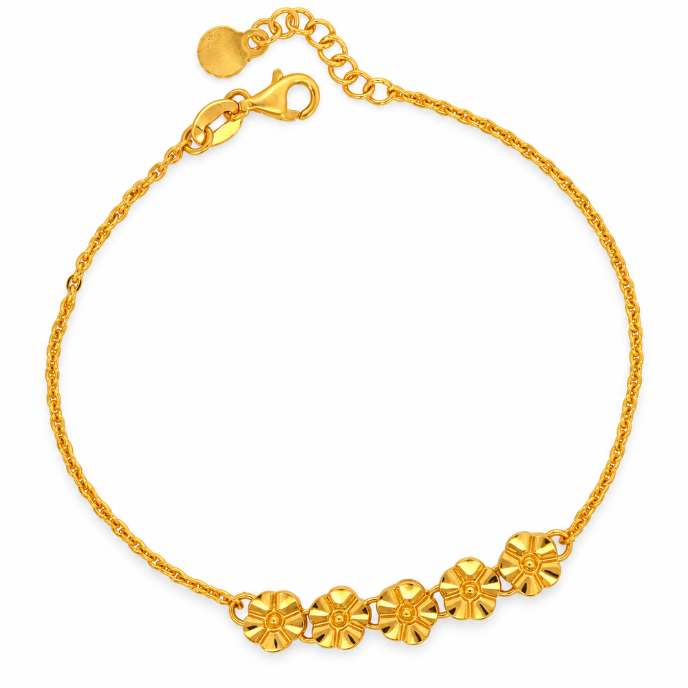916 Gold Flower Sonnet Bracelet BB11164-1