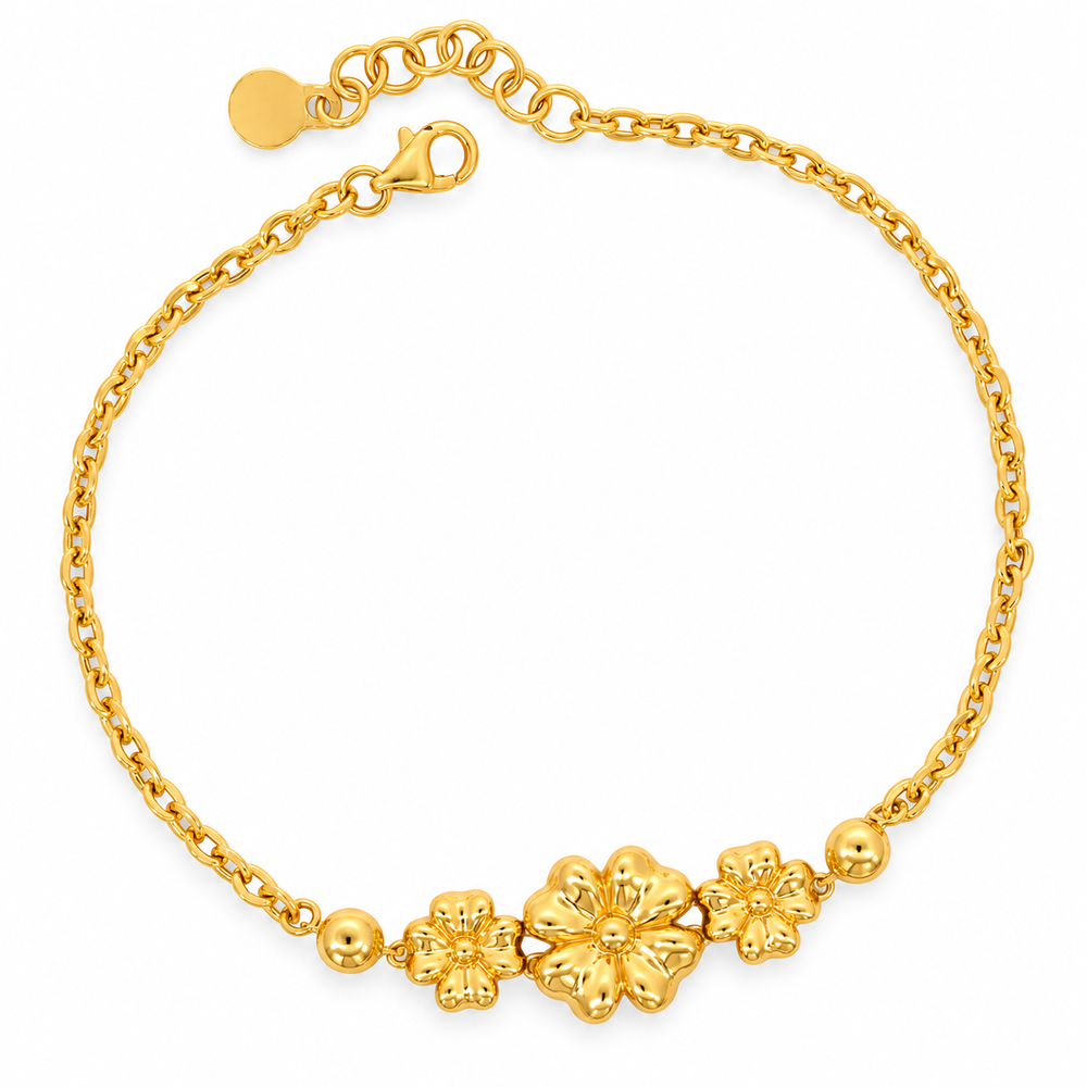 916 Gold Flower Meadow Bracelet BB11165-1