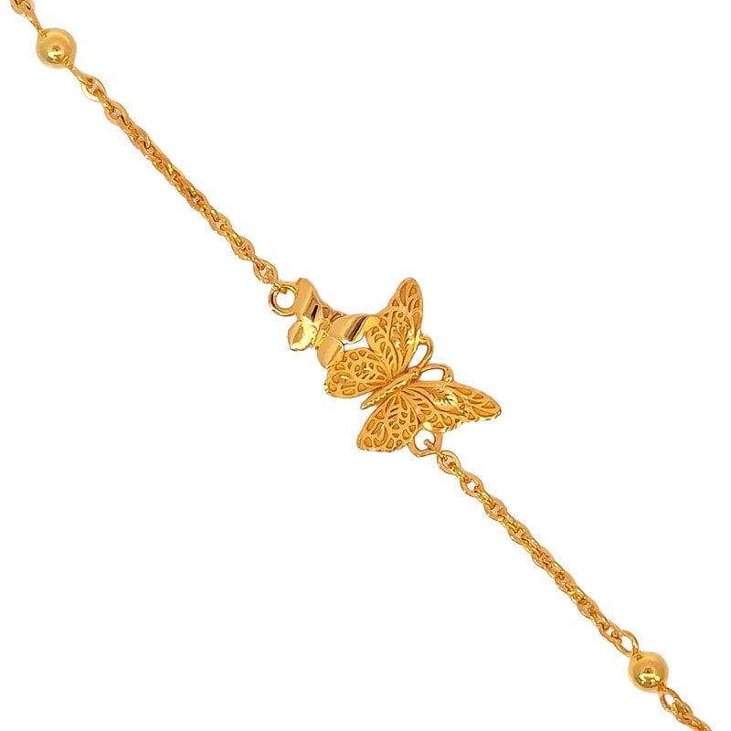 916 Gold Butterfly Duet Bracelet