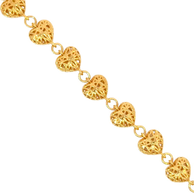 916 Gold Heart Meadow Bracelet
