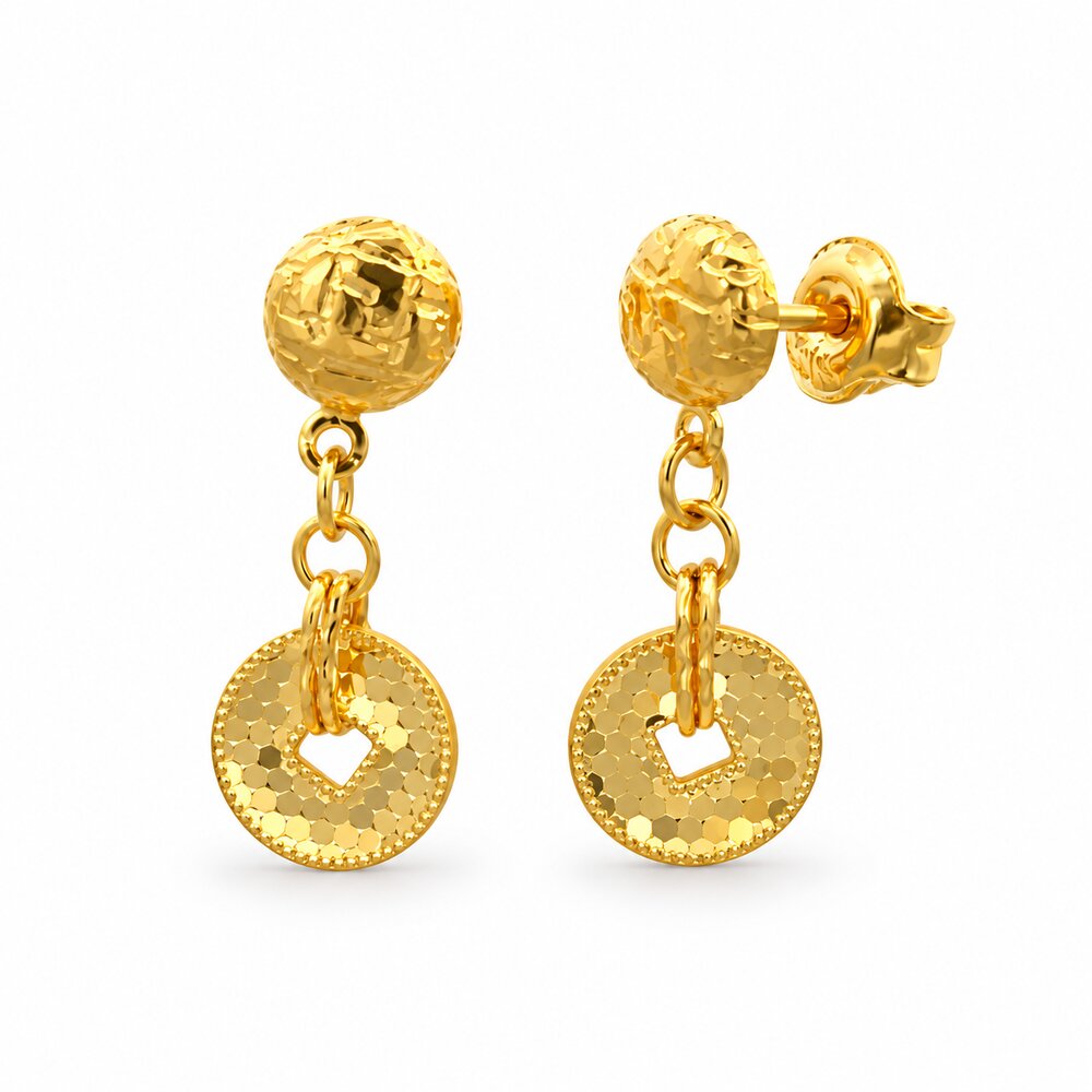 916 Gold Blessings Earrings