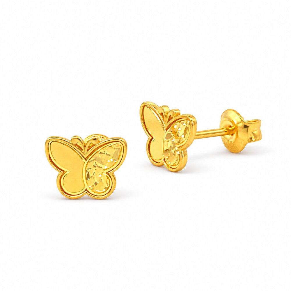 916 Gold Butterfly Earrings
