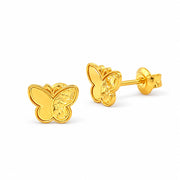 916 Gold Butterfly Earrings
