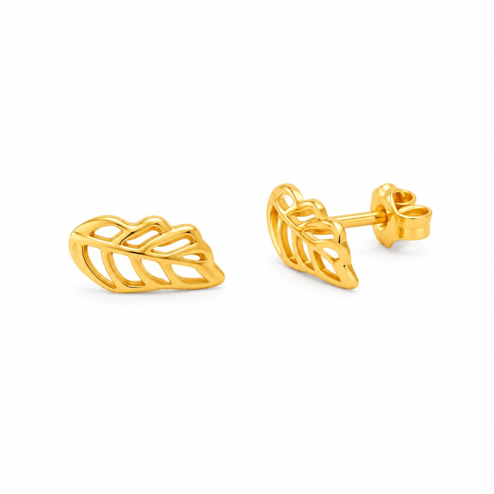 916 Gold Flower Aura Earrings