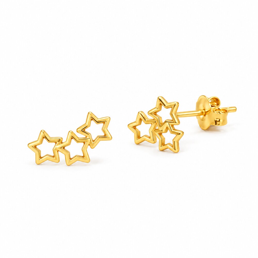 916 Gold Star Bloom Earrings