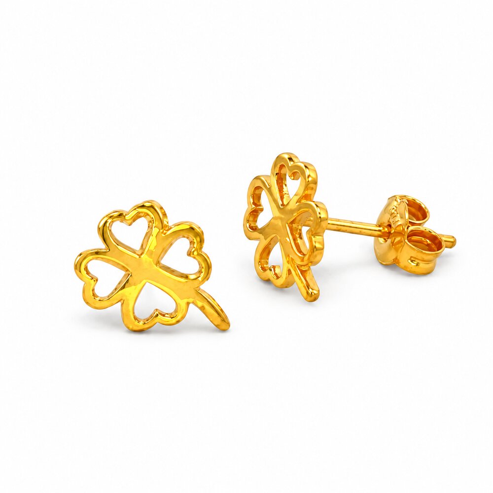 916 Gold Flower Twine Earrings