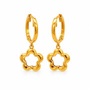 916 Gold Flower Mosaic Earrings