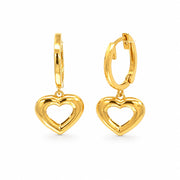 916 Gold Heart Aura Earrings