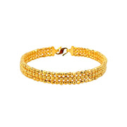 916 Gold Beads Bloom Bangle
