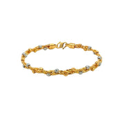 916 Gold Beads Cascade Bangle