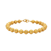 916 Gold Beads Halo Bangle