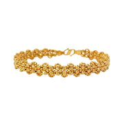 916 Gold Beads Grande Bangle