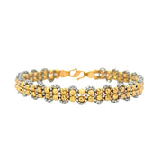 916 Gold Beads Twine Bangle