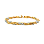 916 Gold Beads Echo Bangle