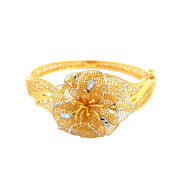 916 Gold Flower Bangle