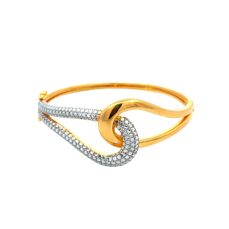 916 Gold Lattice III Bangle