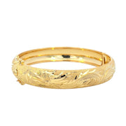 916 Gold Dragon & Phoenix Halo Bangle
