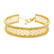 916 Gold Beads Ember Bangle