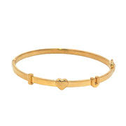 916 Gold Heart Bloom Bangle
