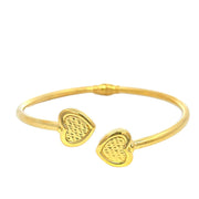 916 Gold Heart Halo Bangle