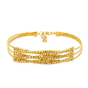 916 Gold Beads Trellis Bangle
