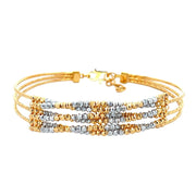 916 Gold Beads Whisper Bangle