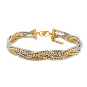 916 Gold Beads Charms Bangle