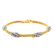 916 Gold Beads Orbit Bangle
