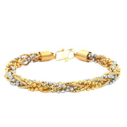 916 Gold Beads Facet Bangle