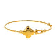 916 Gold Flower Halo Bangle