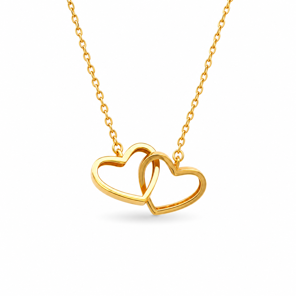 916 Gold Heart Necklace — BN10250-1