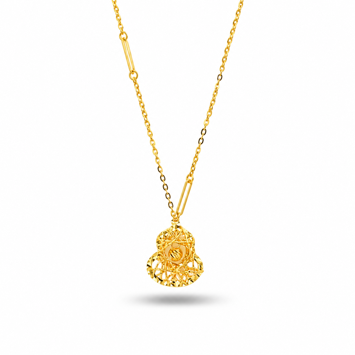 916 Gold Gourd Necklace — BN10252-1 — view 2