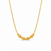916 Gold Beads Necklace — BN10260-1
