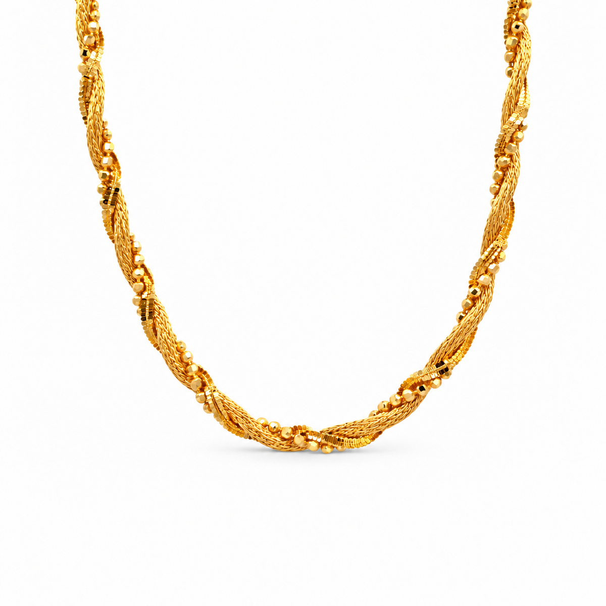 916 Gold Beads Bloom Necklace — BN10261-1