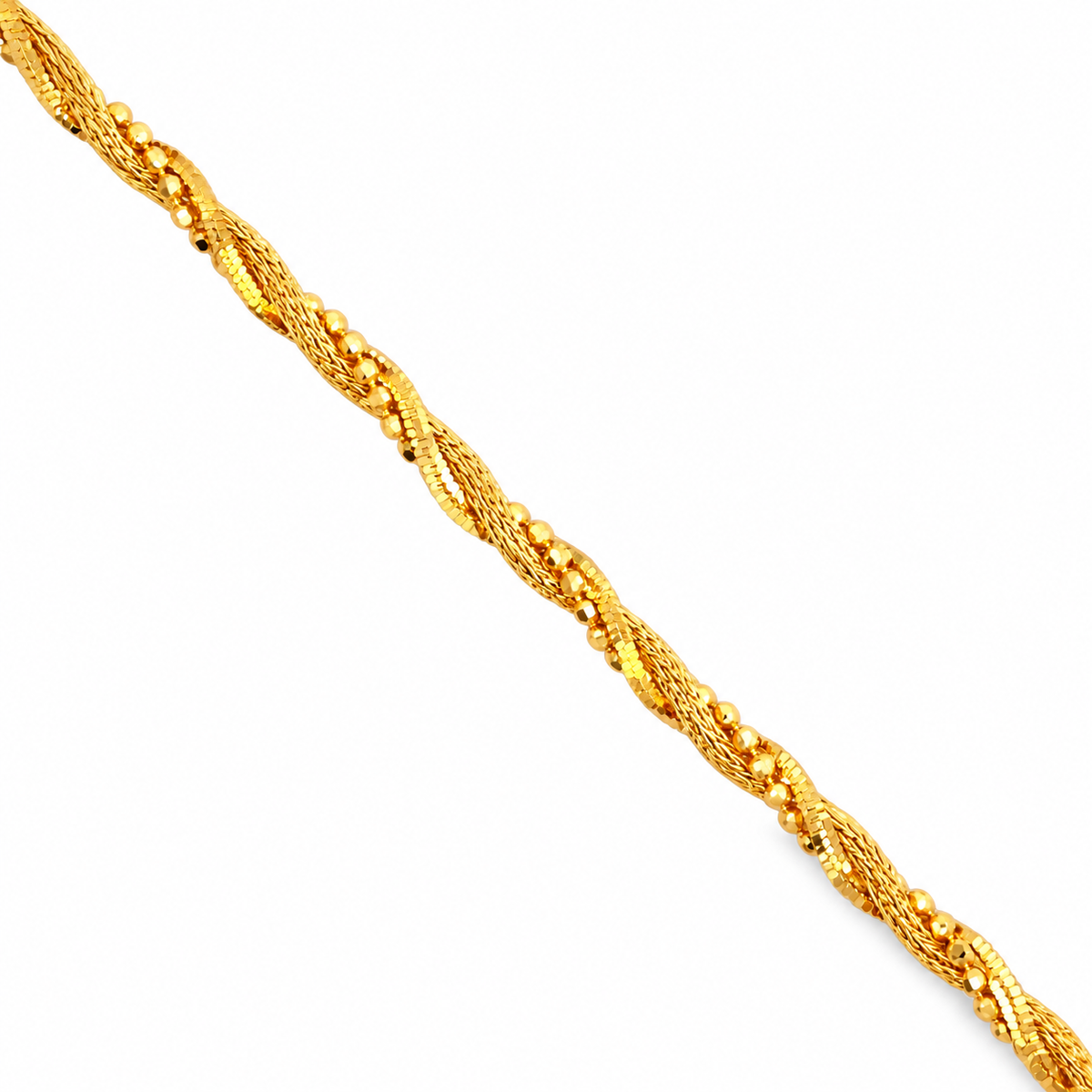 916 Gold Beads Bloom Necklace — BN10261-1 — view 2