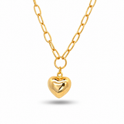 916 Gold Heart Petite Necklace — BN10268-1