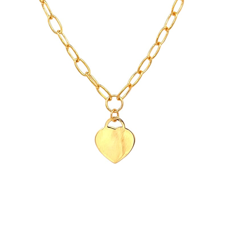 916 Gold Heart Grande Necklace
