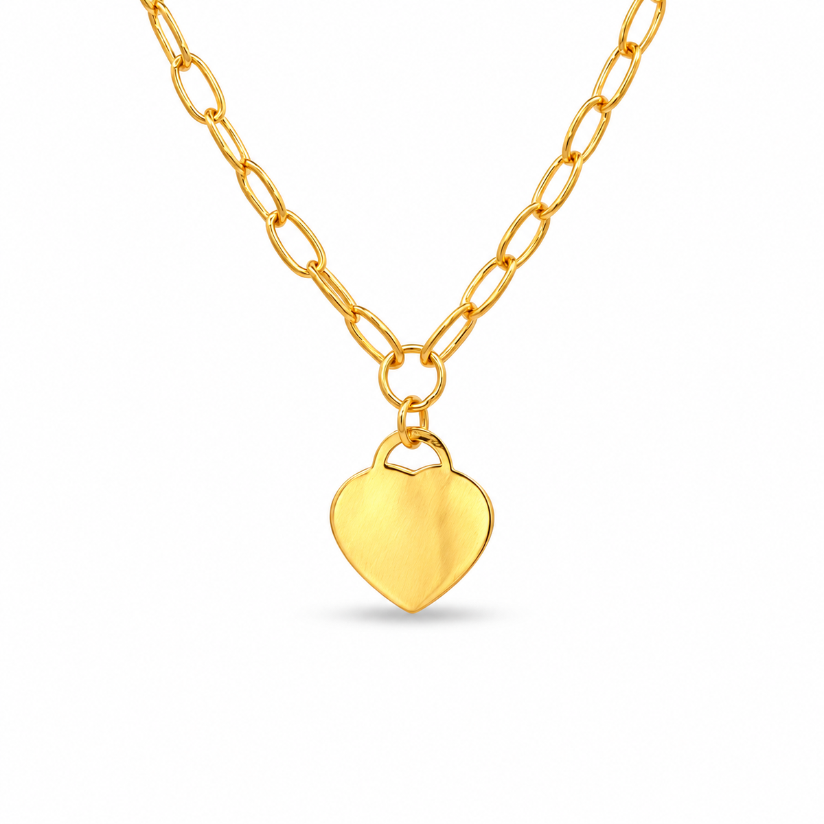 916 Gold Heart Grande Necklace — BN10269-1