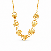 916 Gold Beads Petite Necklace — BN10271-1