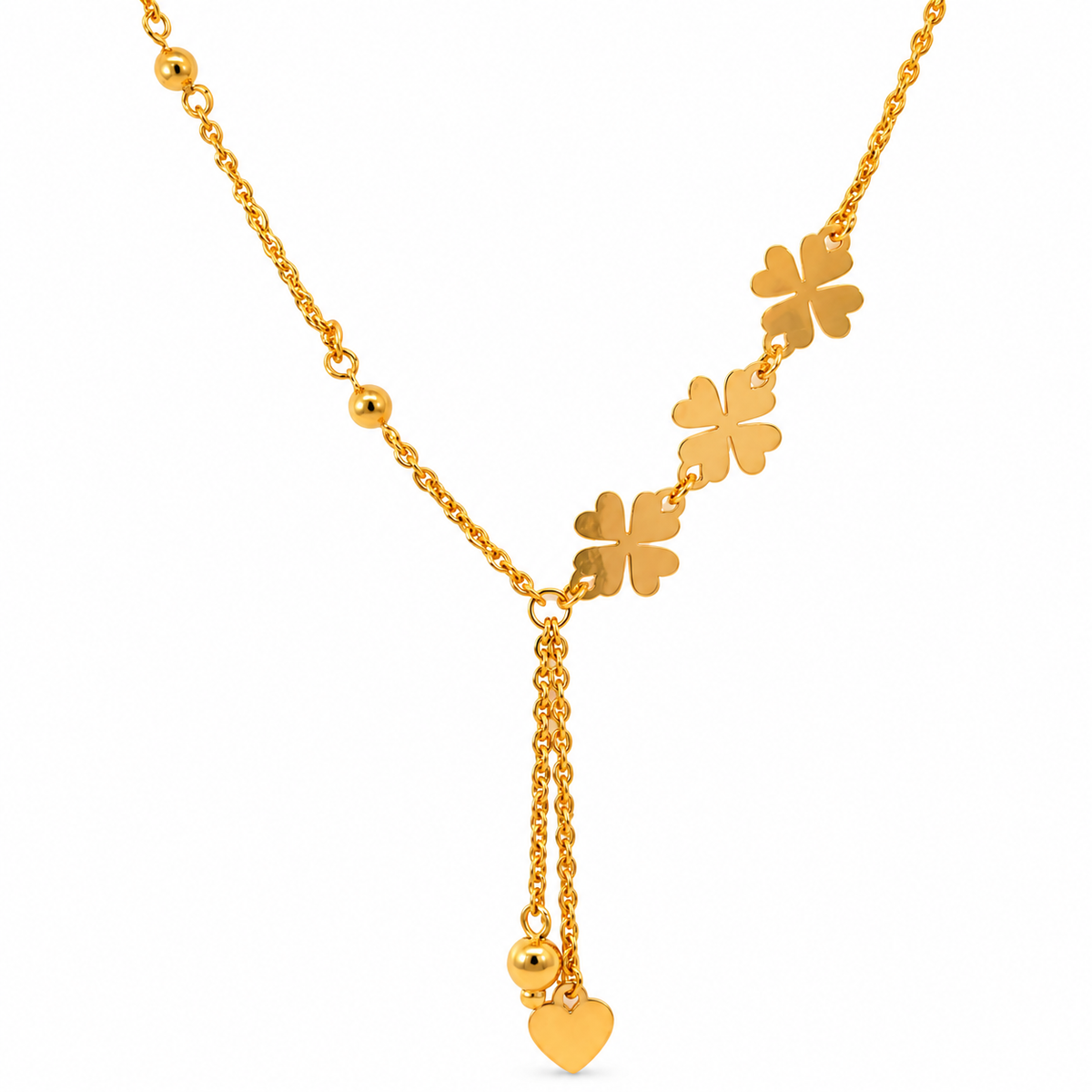 916 Gold Flower Necklace — BN10277-1 — view 2