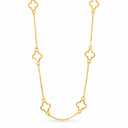 916 Gold Flower Bloom Necklace — BN10279-1