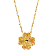 916 Gold Flower Cascade Necklace
