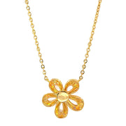 916 Gold Flower Halo Necklace